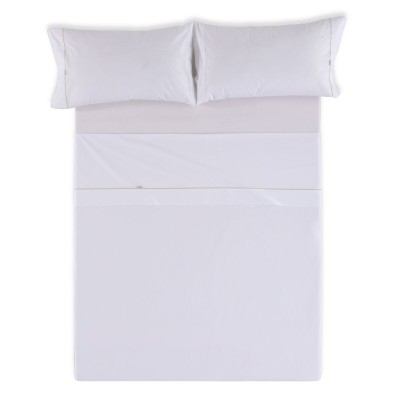 Jeu de draps Alexandra House Living Blanc Lit king size 4 Pièces