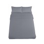 Parure de couette Alexandra House Living Qutun Gris foncé Gran lit 2 persones 4 Pièces