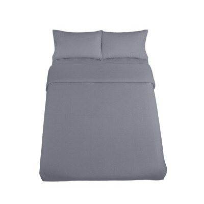 Duvet cover set Alexandra House Living Qutun Dark grey Single 3 Pieces