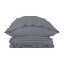 Duvet cover set Alexandra House Living Qutun Dark grey Single 3 Pieces