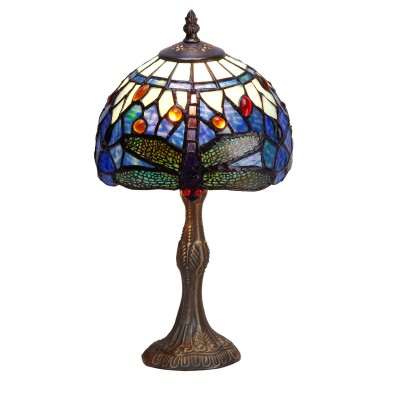 Lampe de bureau Viro Belle Epoque Bleu Zinc 60 W 20 x 37 x 20 cm