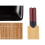 Sushi Set Black Ceramic Bamboo (6 Units)