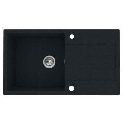 Évier simple Pyramis 78x48 070053001 Noir 78 x 48 cm