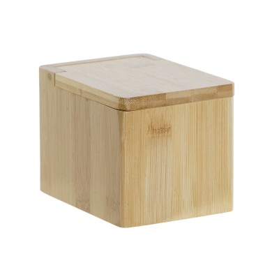 Salt Shaker with Lid DKD Home Decor Natural Bamboo 10 x 13 x 10 cm