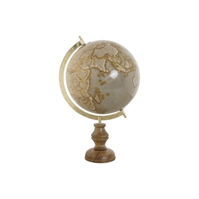 Globe terrestre Home ESPRIT Marron PVC Bois de manguier 27 x 25 x 43 cm