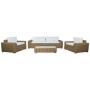 Sofa and table set Home ESPRIT Crystal synthetic rattan 248 x 85 x 80 cm