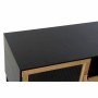 TV furniture DKD Home Decor Black Wood Metal Crystal (140 x 40 x 50 cm)