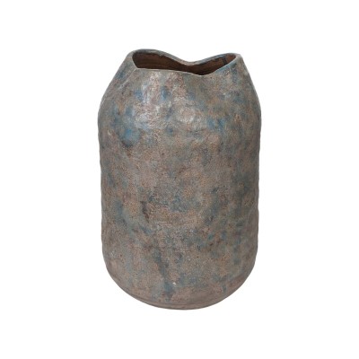 Vase Romimex Blue Terracotta Aged finish 23 x 34 x 23 cm