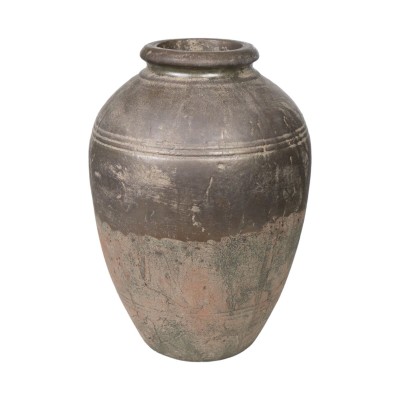 Vase Romimex Brown Grey Terracotta Aged finish 25 x 34 x 25 cm