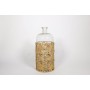 Bottle Romimex Brown Transparent Raffia Glass 15 x 33 x 15 cm