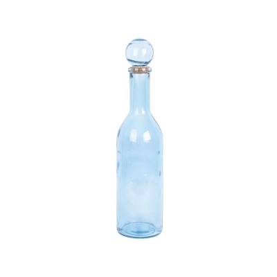 Bottle Romimex Blue recycled glass 14 x 50 x 14 cm