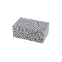 Jewelry box Romimex White Black Glass 21 x 9 x 13 cm