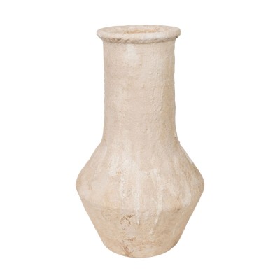 Vase Romimex White Terracotta 27 x 30 x 27 cm With handles