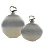 Bottle Romimex Beige Silver Glass Aluminium 30 x 40 x 7 cm With lid