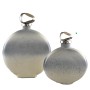 Bottle Romimex Beige Silver Glass Aluminium 24 x 29 x 8 cm With lid