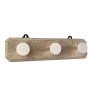 Wall mounted coat hanger Romimex Natural Wood Resin 41 x 7 x 12 cm