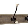 Wall mounted coat hanger Romimex Natural Wood Metal Ceramic 28 x 17 x 10 cm