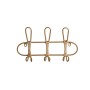 Wall mounted coat hanger Romimex Natural wicker 40 x 21 x 8 cm