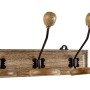 Wall mounted coat hanger Romimex Natural Wood Metal 28 x 22 x 12 cm