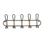 Wall mounted coat hanger Romimex Black wicker 61 x 21 x 8 cm