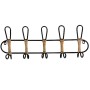 Wall mounted coat hanger Romimex Black wicker 61 x 21 x 8 cm