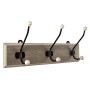 Wall mounted coat hanger Romimex Natural Wood Metal Ceramic 41 x 17 x 10 cm