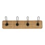 Wall mounted coat hanger Romimex Natural Wood 60 x 8 x 13 cm