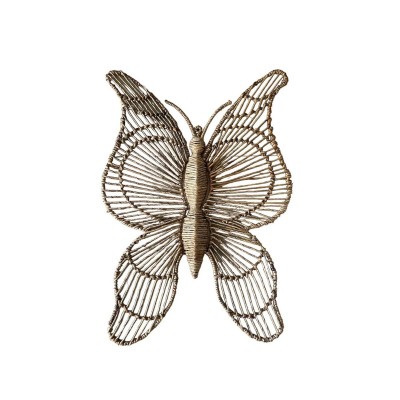 Wall Decoration Romimex Natural Banana fibre Butterfly 30 x 60 x 3 cm