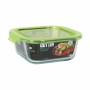 Panier-repas carré avec couvercle Quttin Vert 750 ml (6 Unités)