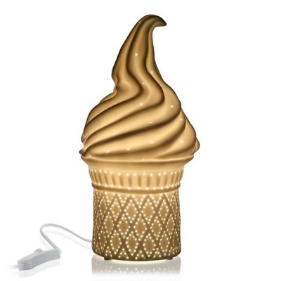 Lampe de bureau Versa Ice Cream 25W Porcelaine (13,7 x 27 x 13,7 cm)