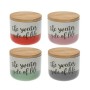 Boîte Versa The Sweetes Side Of Life Pliable Porcelaine Bois (10 x 8,2 x 10 cm)