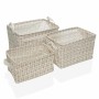 Basket set Versa Camy Polyester Textile 3 Pieces (25 x 22 x 35 cm)