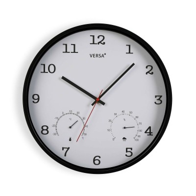 Horloge Murale Versa Blanc Plastique 4,3 x 35,5 x 35,5 cm