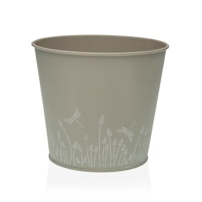 Plant pot Versa Zink Grey Metal (16 cm)