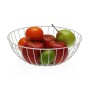 Fruit Bowl Versa Flandes Metal Steel MDF Wood 28 x 10 x 28 cm