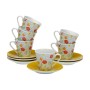 Piece Coffee Cup Set Versa Flandes 6 Units Porcelain