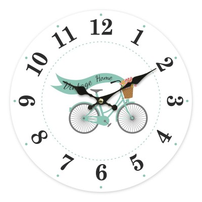 Horloge Murale Versa Bicyclette Bois 4 x 30 x 30 cm