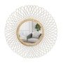 Miroir mural Versa Blanc Bambou Miroir Rond 2,5 x 75 x 75 cm