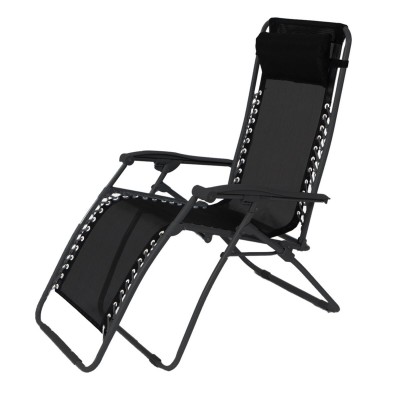 Chaise Pliante Non gravity Noir 95 x 65 x 106 cm