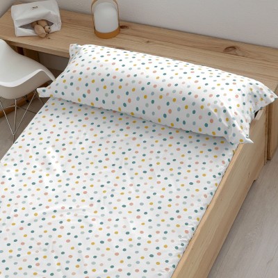 Fitted bottom sheet Kids&Cotton Kibo Multicolour 105 x 200 cm