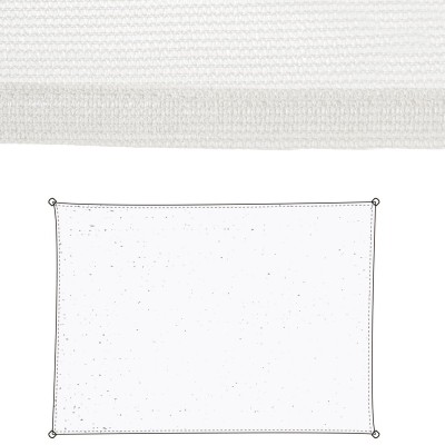 Tissu 3 x 4 m Auvent 300 x 400 x 0,5 cm Polyéthylène Blanc