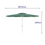 Marbueno Parasol Acier 8 Baleines D270 cm Polyester Vert Jardin, Piscine et Terrasse 10188