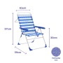 Chaise Pliante Marbueno Rayures Bleu Blanc 59 x 97 x 61 cm