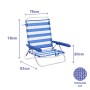 Chaise Pliante Marbueno Rayures Bleu Blanc 63 x 78 x 76 cm