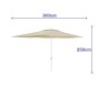 Sunshade Marbueno Beige Polyester Steel 200 x 300 cm