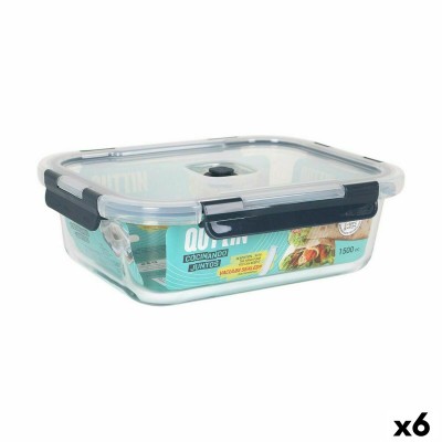 Hermetic Lunch Box Quttin   Rectangular 1,5 L 23 x 17,8 x 7,6 cm (6 Units)