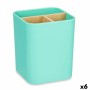 Support pour brosses à dents Vert Bambou polypropylène 9 x 11 x 9 cm (6 Unités)