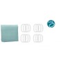 Rideau de Douche Points Vert turquoise Polyester 180 x 180 cm (12 Unités)