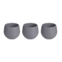 Set de pots Anthracite Plastique 16,5 x 16,5 x 14,5 cm (4 Unités)