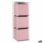 Étagère Blanc Rose polypropylène Fer TNT (Non Woven) 35 x 35 x 102 cm (6 Unités)